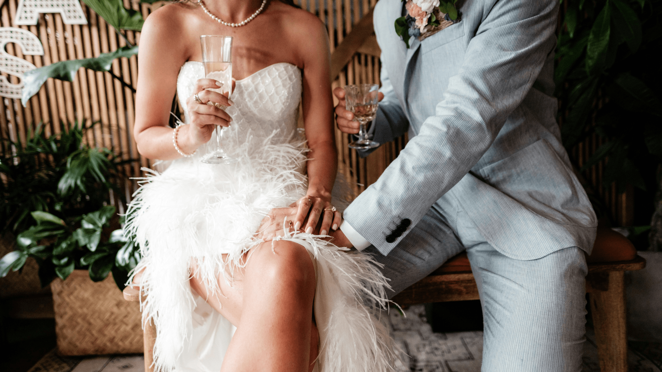 Bridal party in robes with sunglasses — New Age Medspa Anchorage