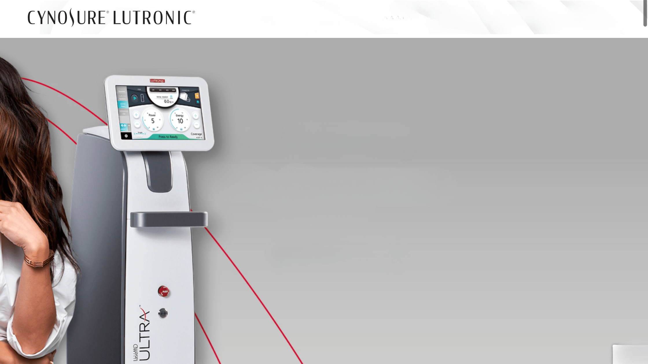 Cynosure LaseMD Ultra machine with patient — New Age Medspa Anchorage Alaska laser skin resurfacing