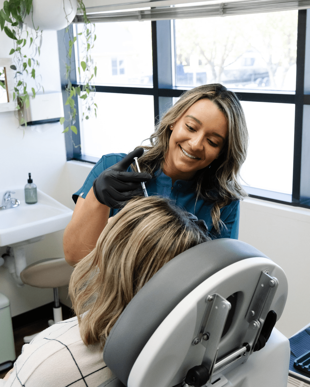 Natasha Sherrill, FNP-C performing Botox injections at New Age Medspa in Anchorage