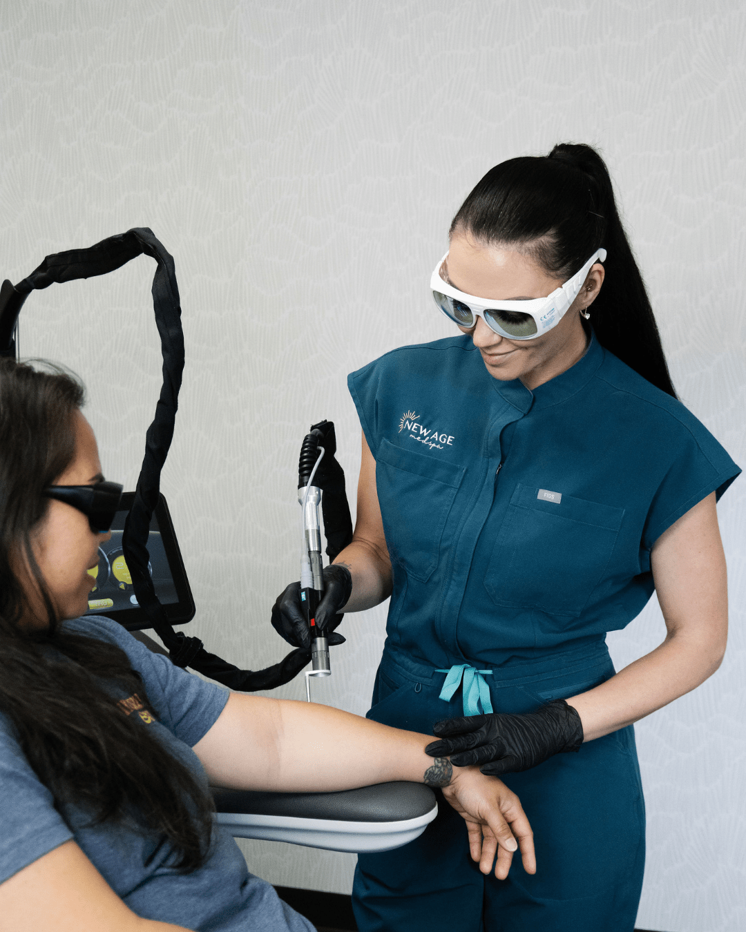 Amy Kondi performing a treatment at New Age Medspa Anchorage