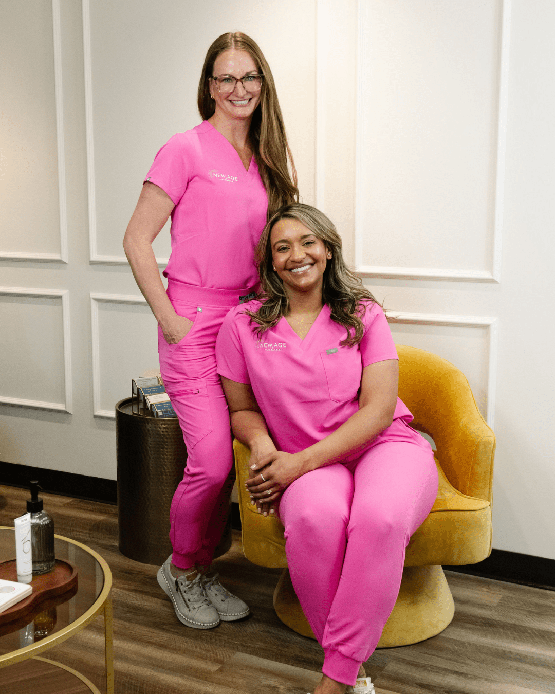 Nurse practitioner injectors Brie Freckleton, AGACNP and Natasha Sherrill, FNP-C at New Age Medspa in Anchorage