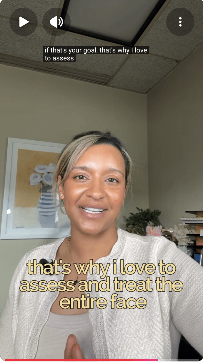 Natasha Sherrill, FNP-C, speaking to camera at New Age Medspa